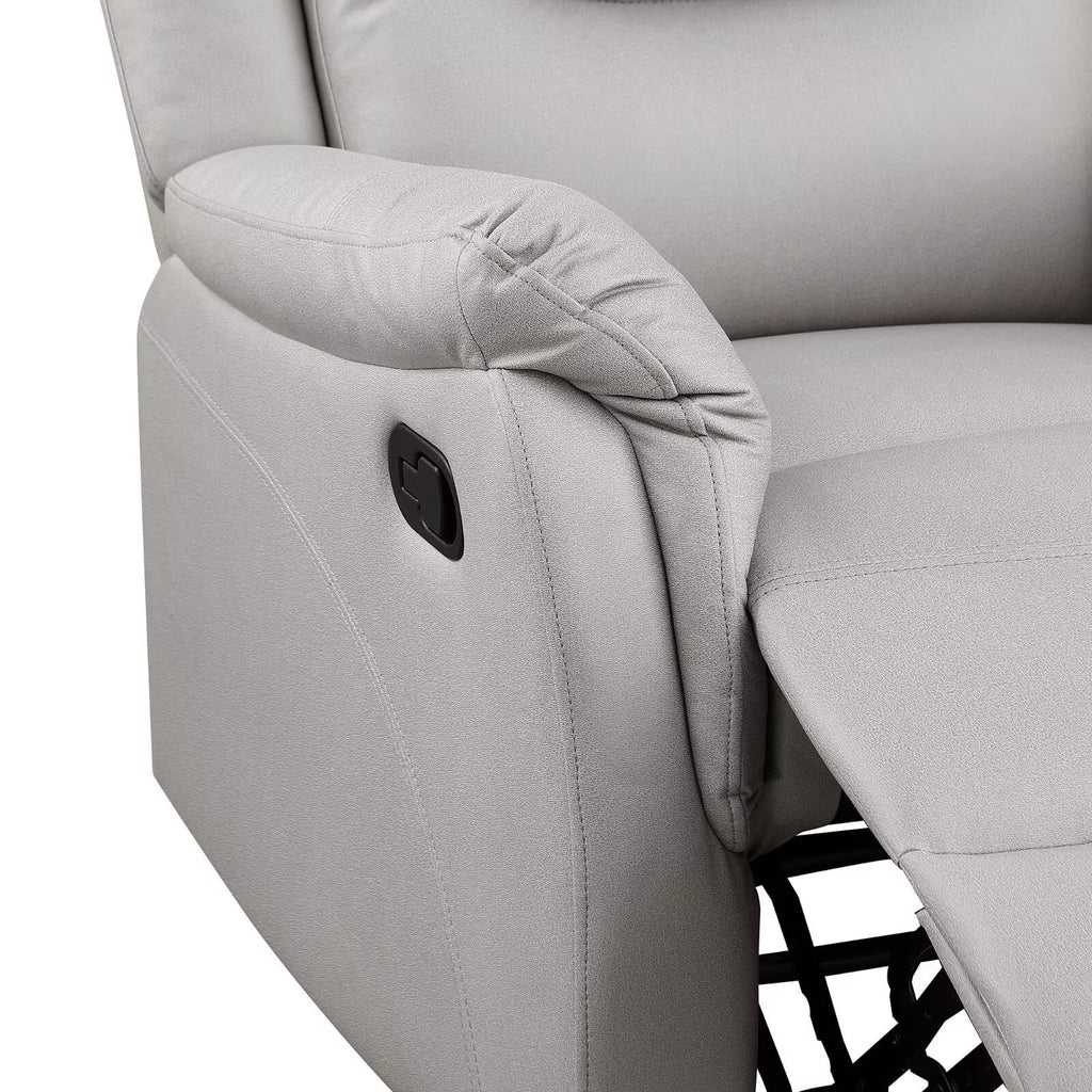 White Microfiber Recliner Accent Chair Z7525