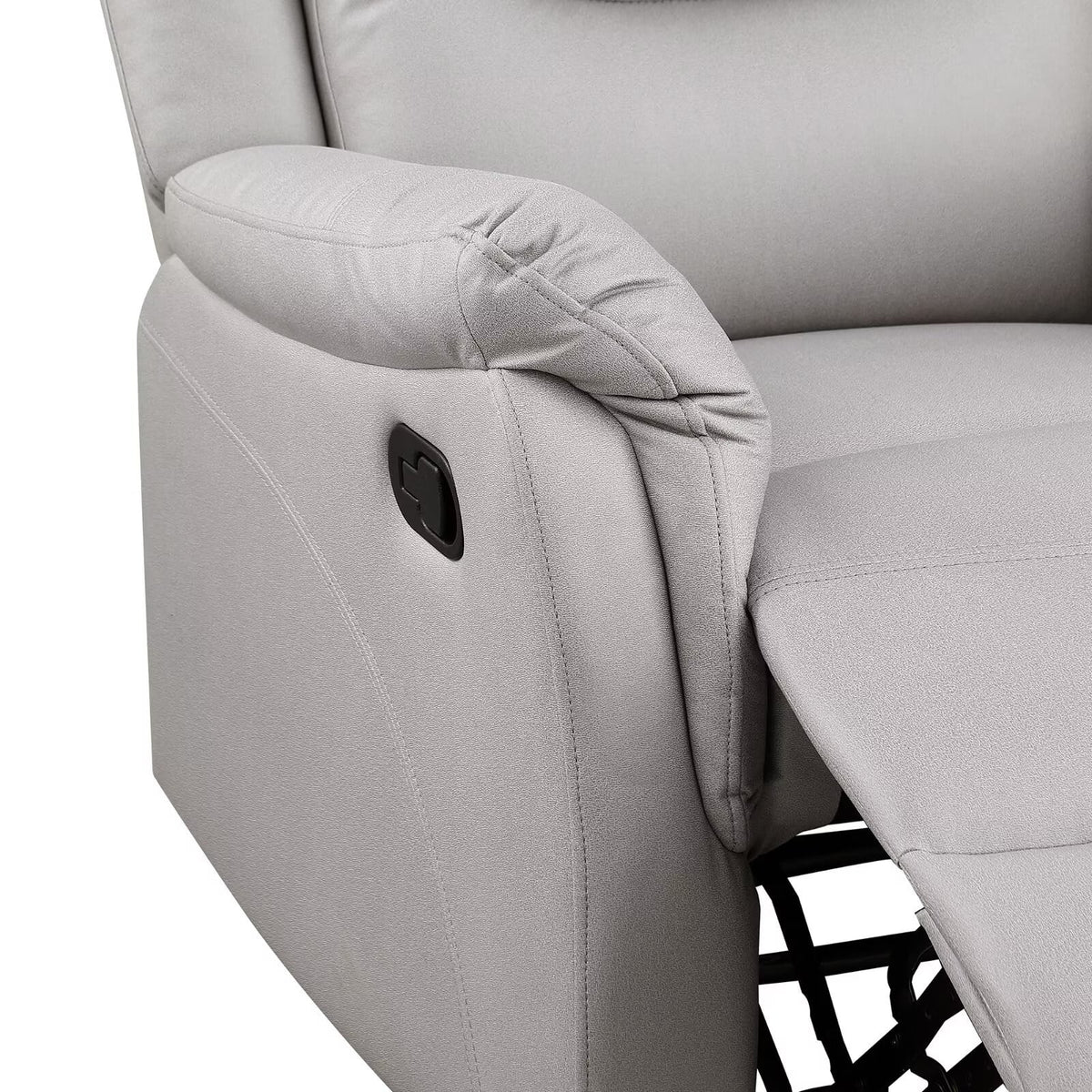 White Microfiber Recliner Accent Chair Z7525