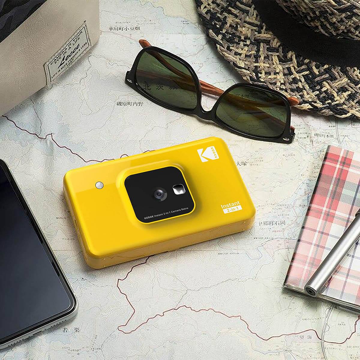 White Instant Digital Print Camera with Bluetooth B792513
