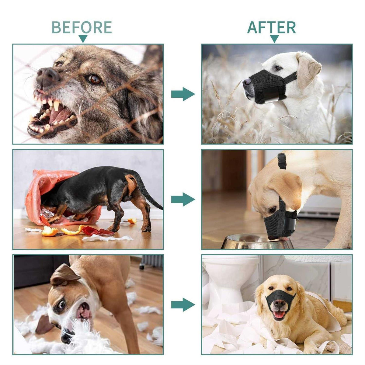 Soft Nylon Adjustable Dog Muzzle L2299