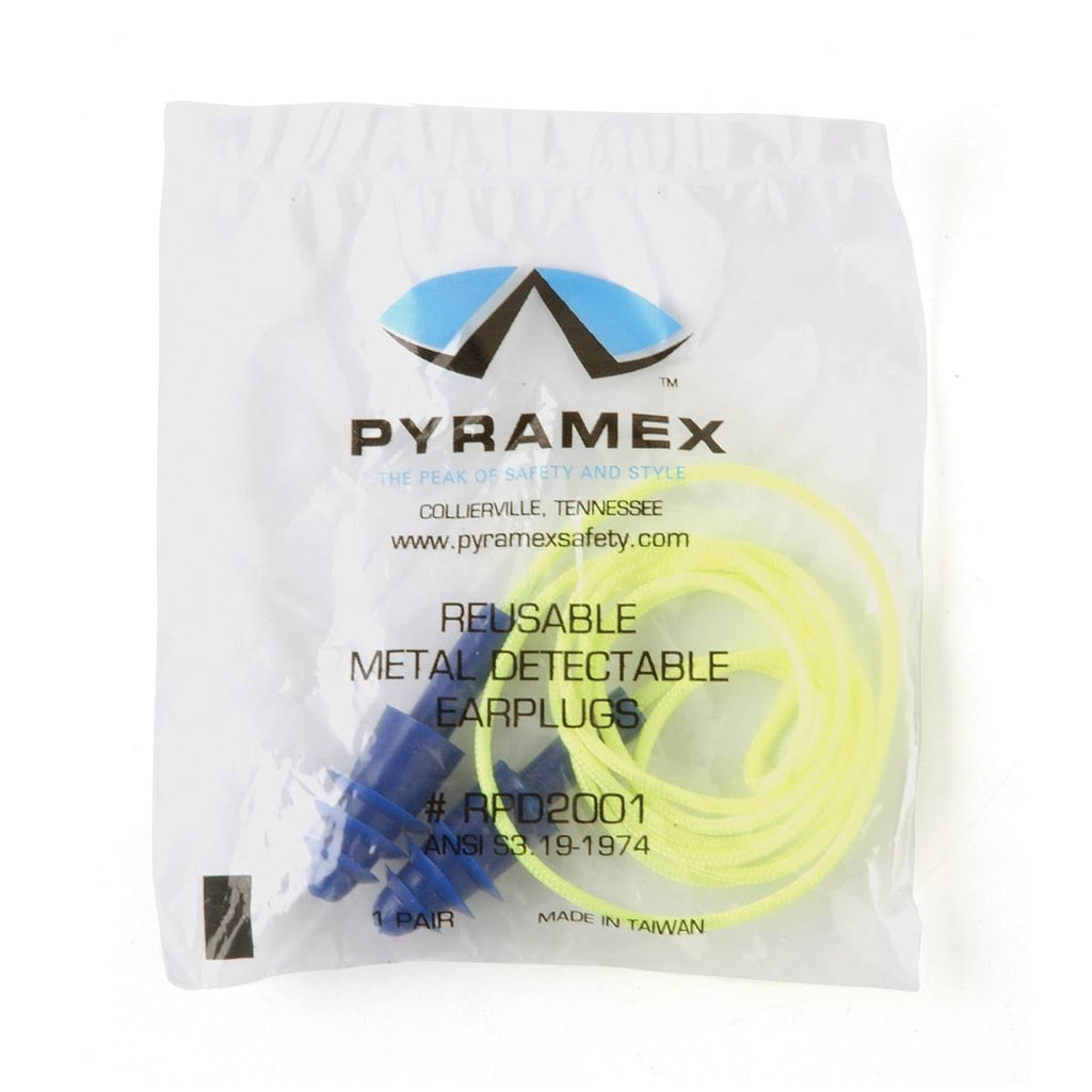 Metal Detectable Reusable Earplugs, 100 Pair/Box N696