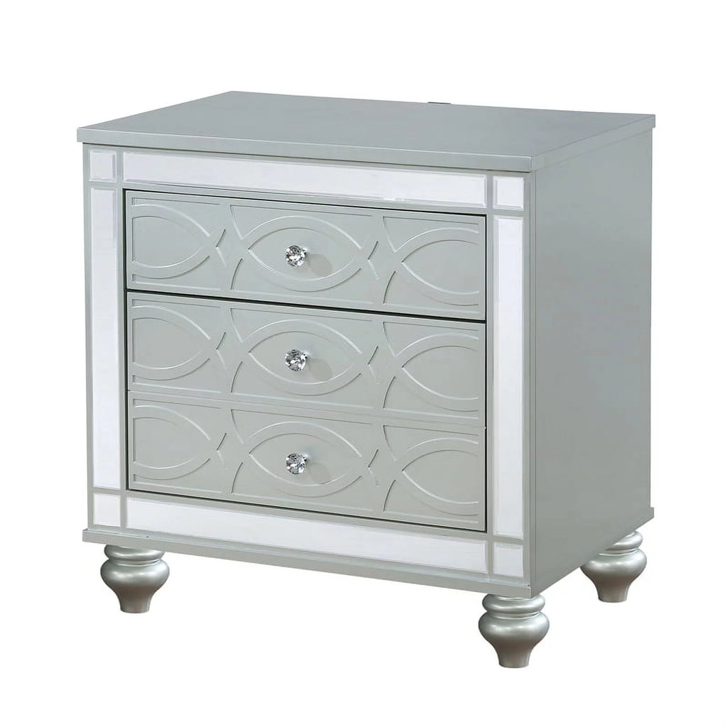 4-piece Eastern King Bedroom Set with LED Lighting R168