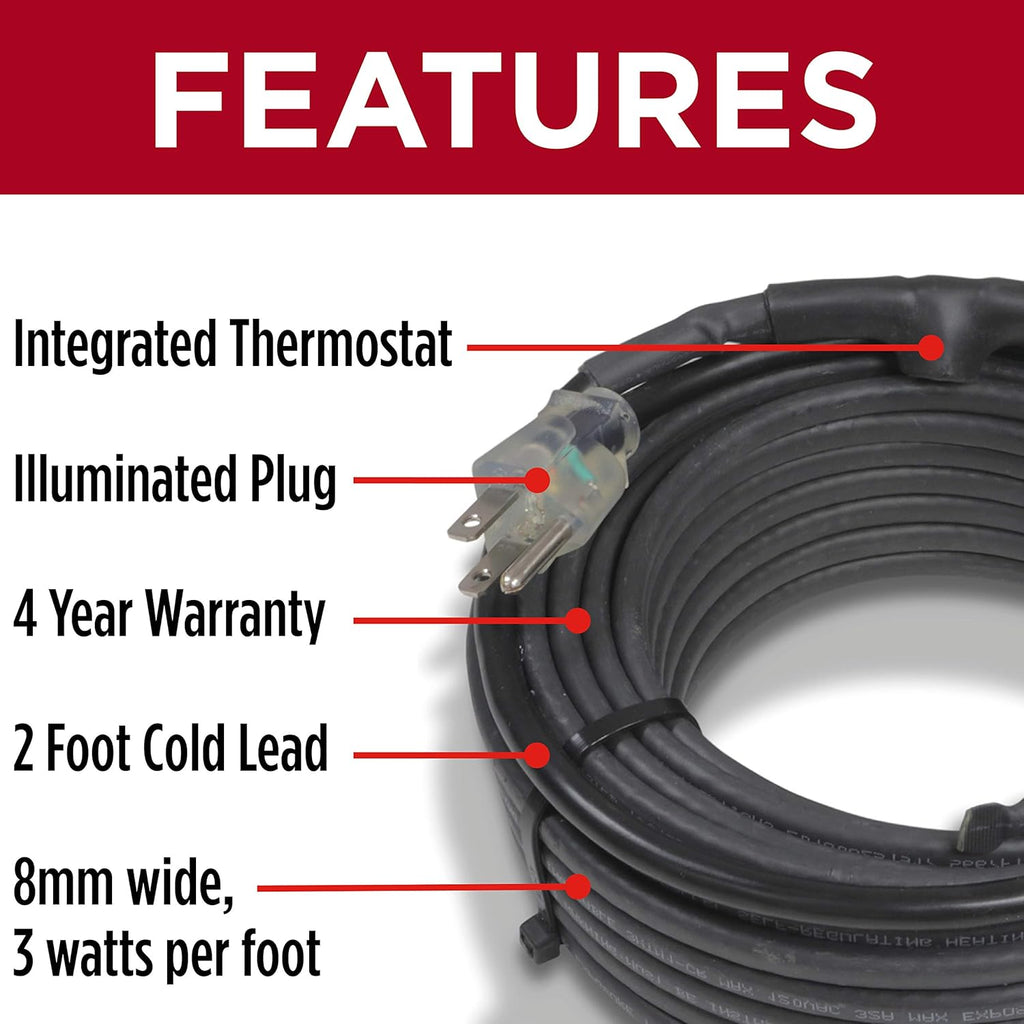 40 feet Self-Regulating Heat Cable, 120 volt V2266