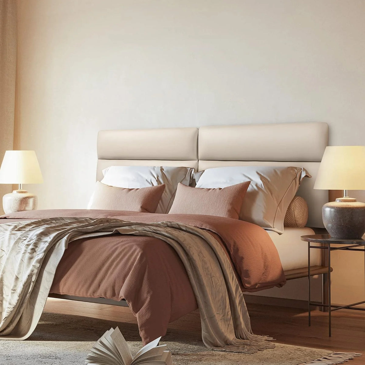 Faux Leather Upholstered Headboard King Size J6186