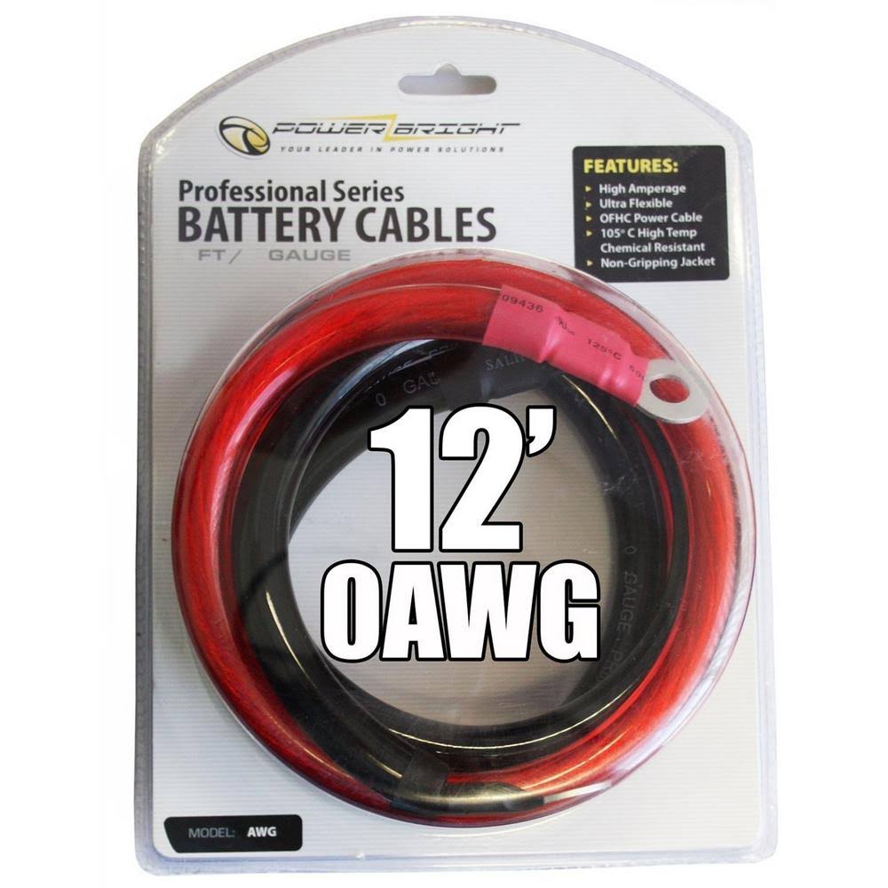 0 Gauge 12 Foot Battery Cables R535