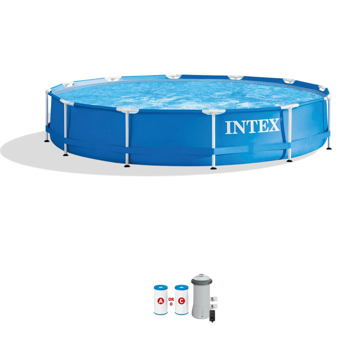 12' x 30 Metal Frame Round Above Ground Swimming Pool I958018