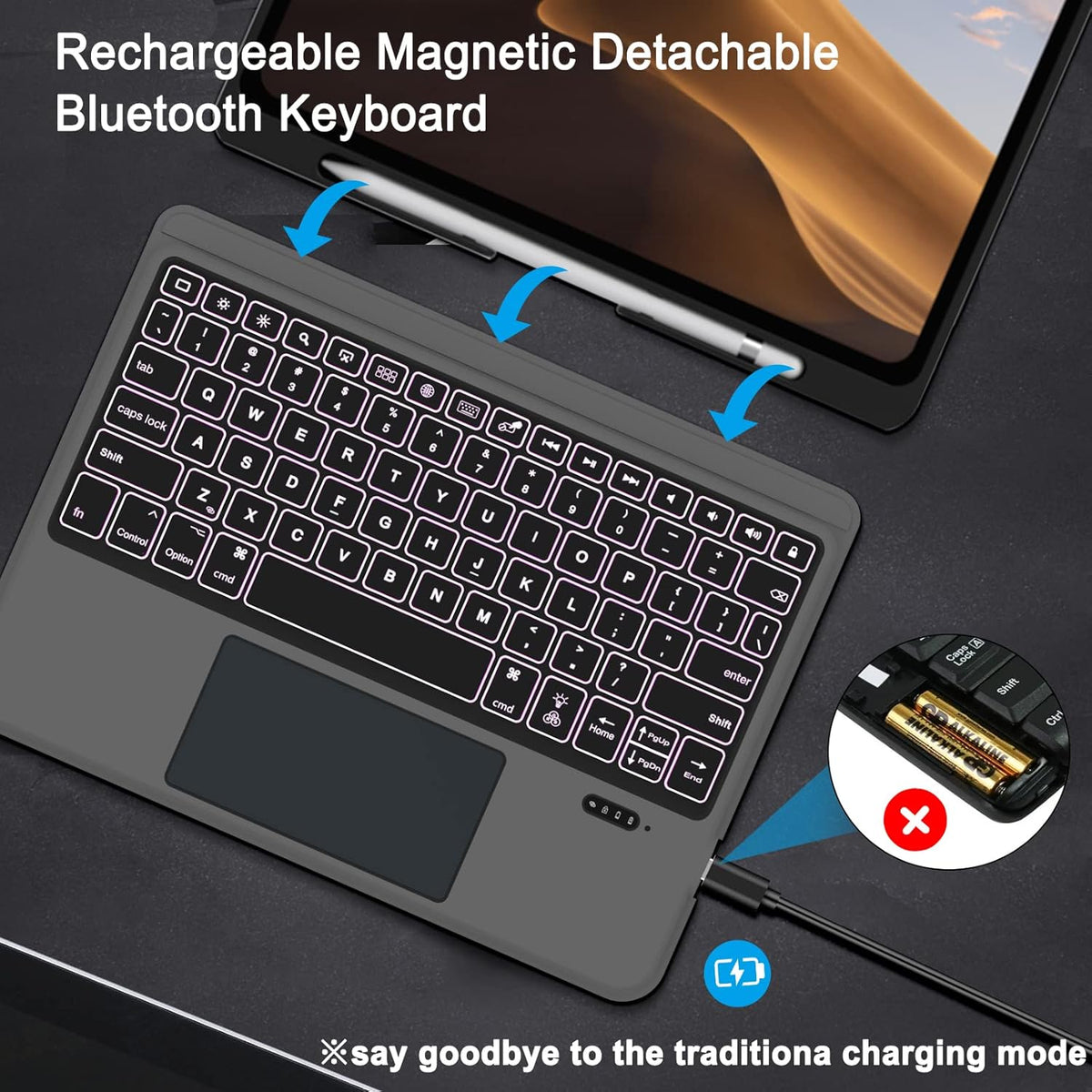 Leather Folio Case with Keyboard for iPad Pro 12.9 inch Z283599