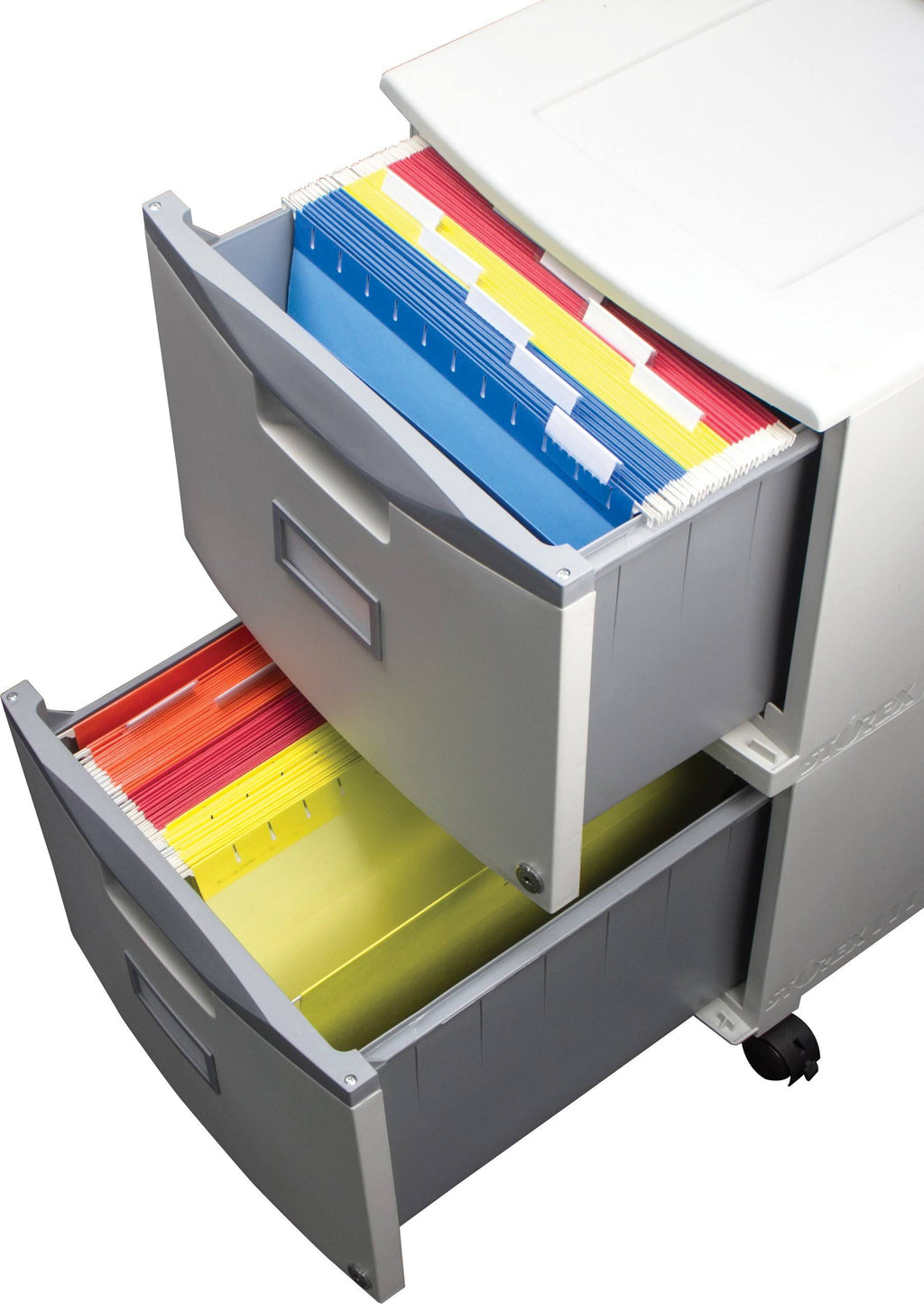 2-Drawer Mobile File Cabinet with Lock, All Black O667