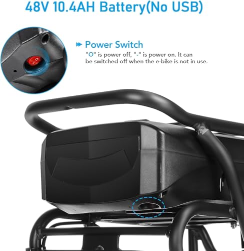 26" 48V 500Wh Electric Bike with Removable Battery E899219