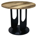 22 in. Round Mango Wood Top Side End Table Z907