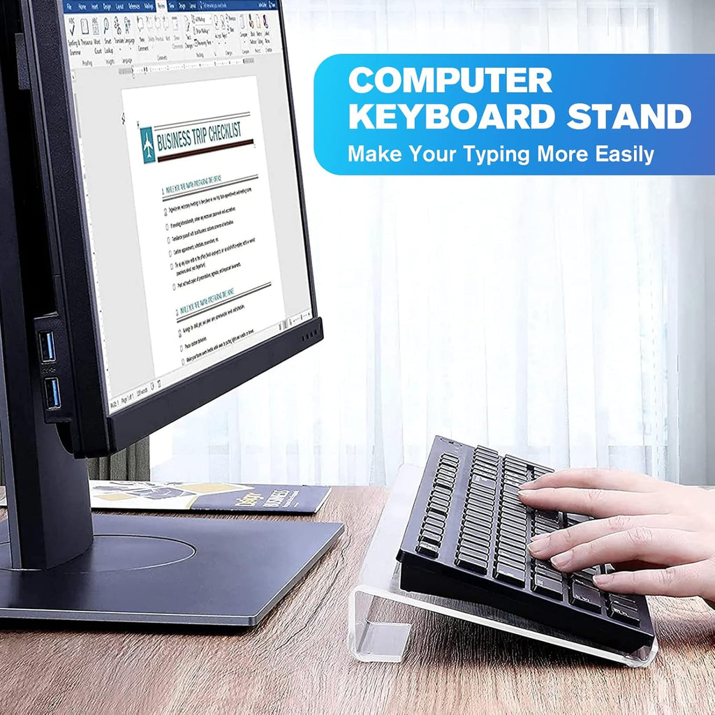 Clear Acrylic Adjustable Keyboard Stand W8356