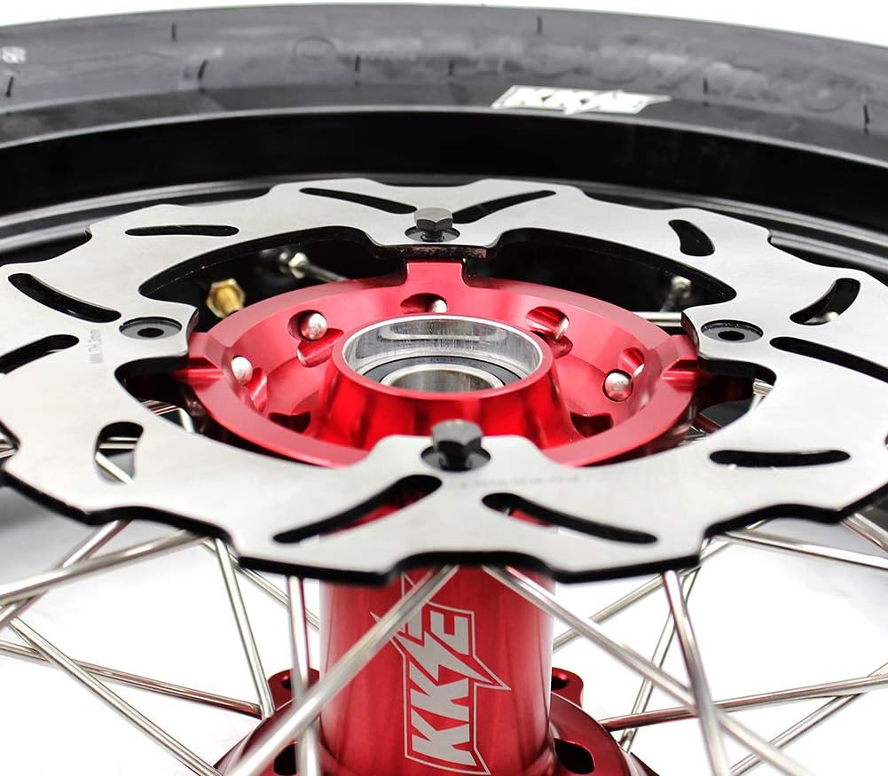 Red Hub Supermoto Wheels with CST Tires Z2460