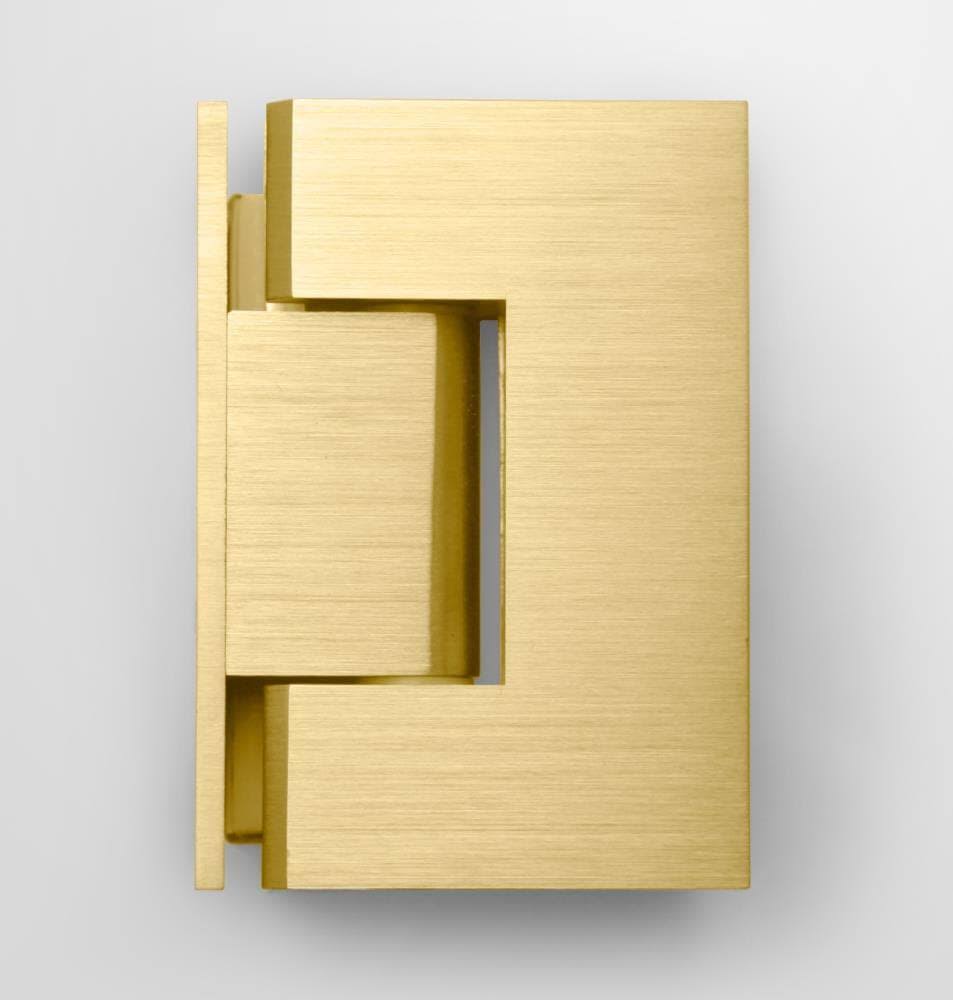 Frameless Shower Door Wall Hinge Satin Brass in Gold K64829