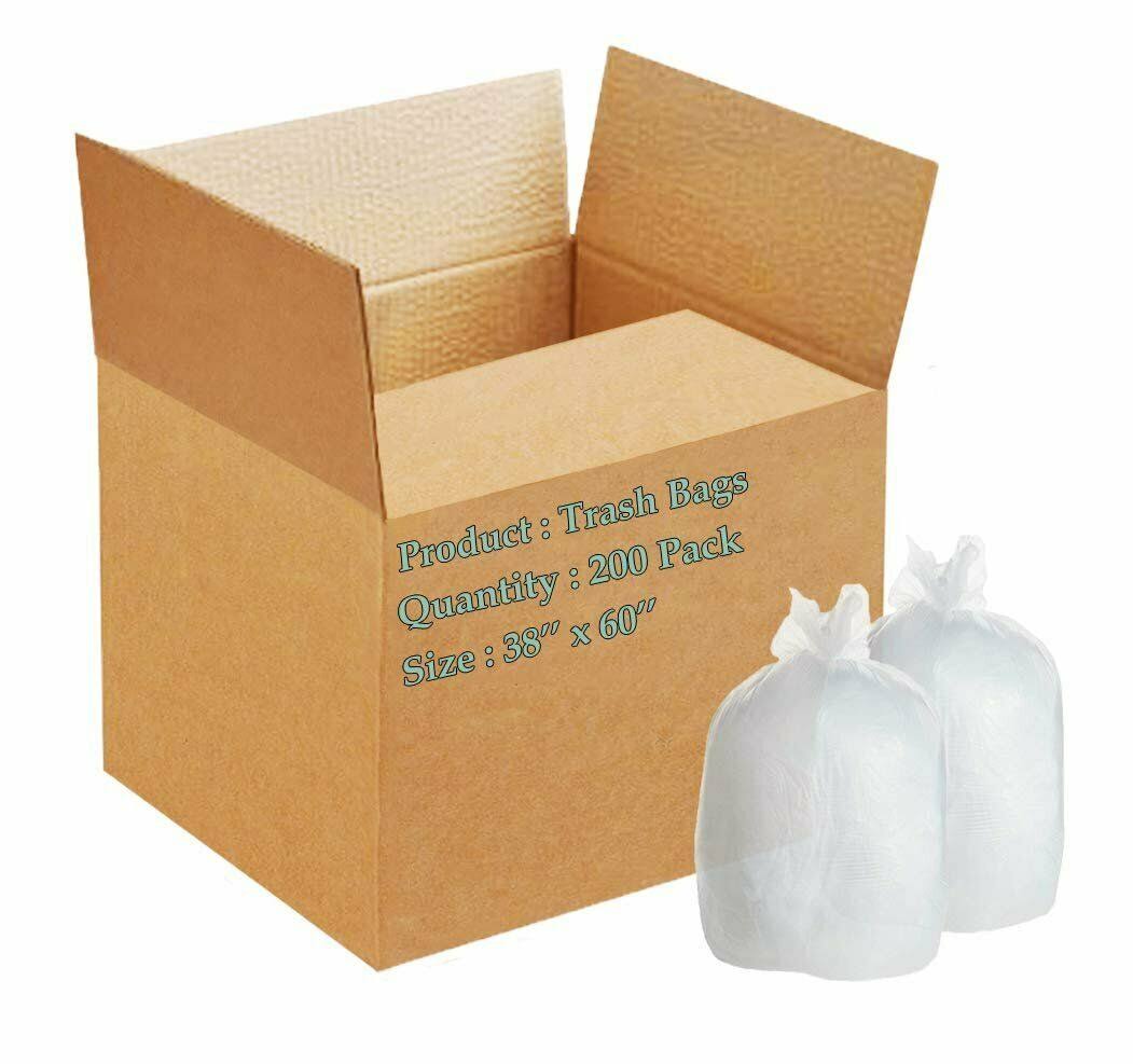 200 Pack Heavy Duty Can Liners 60 Gal U763