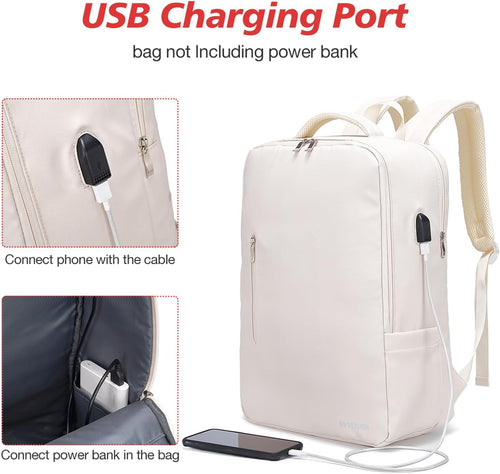 18x14x8 Inches Waterproof Travel Backpack with Charging Port W695824