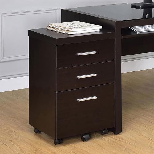 3 Drawer Mobile File Cabinet Cappuccino Z86274