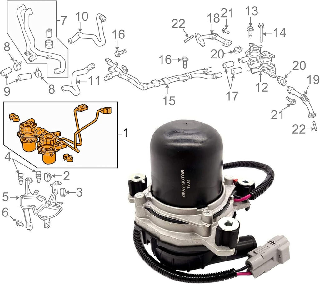 Secondary Air Injection Pump Pack of 2 N247