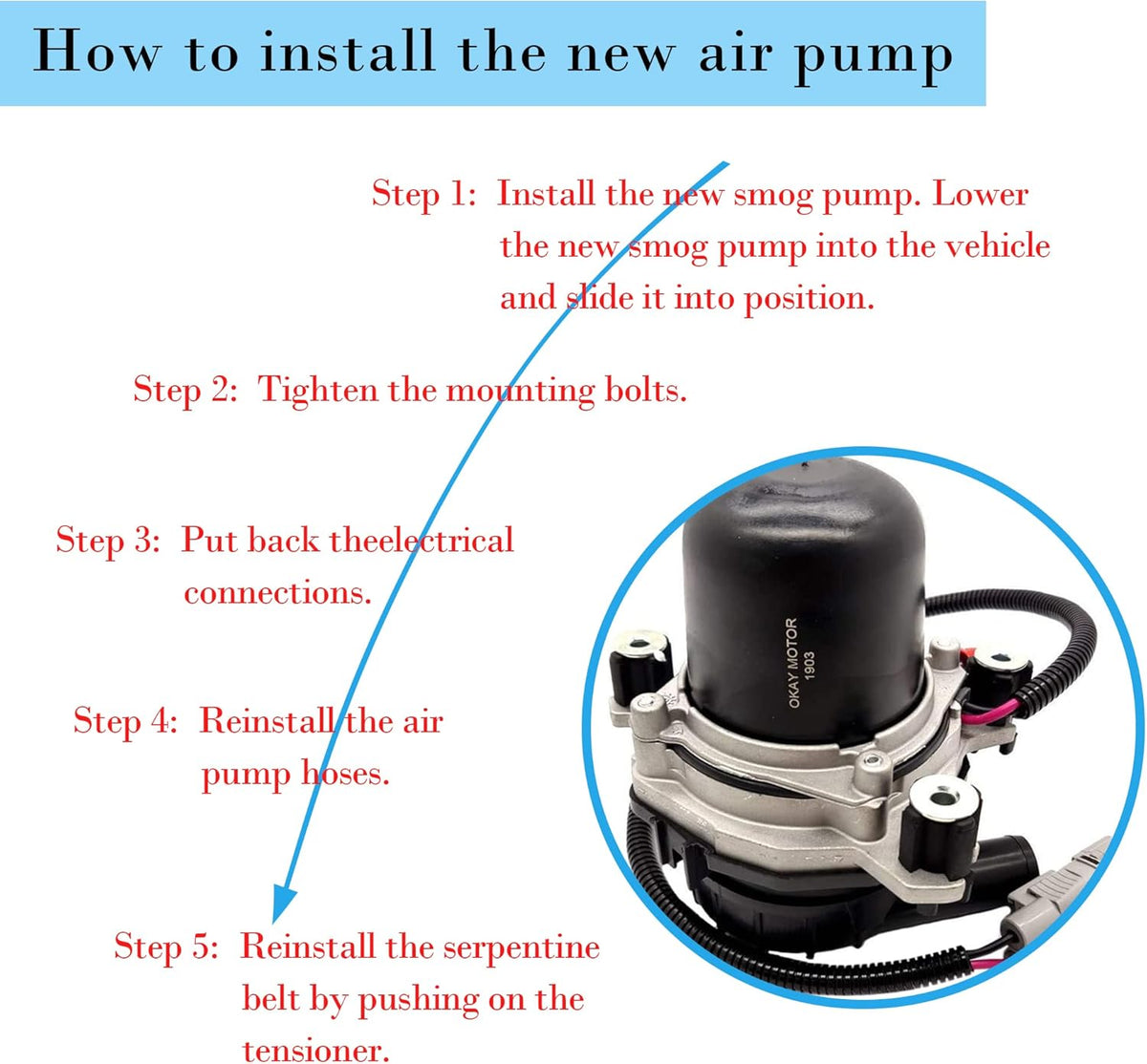 Secondary Air Injection Pump Pack of 2 N247