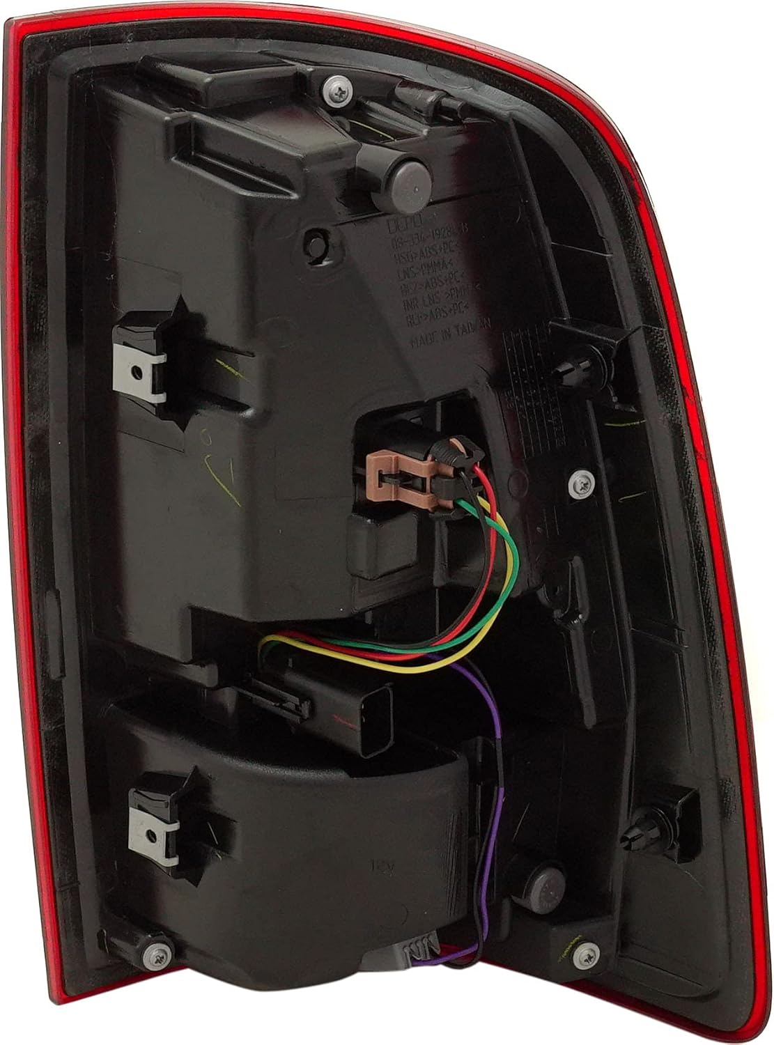 Tail Light Compatible with 2013-2018 Ram 1500 and 2017-2018 Ram 2500 Clear & Red Lens Black Interior LED With bulbs Driver Side H200659