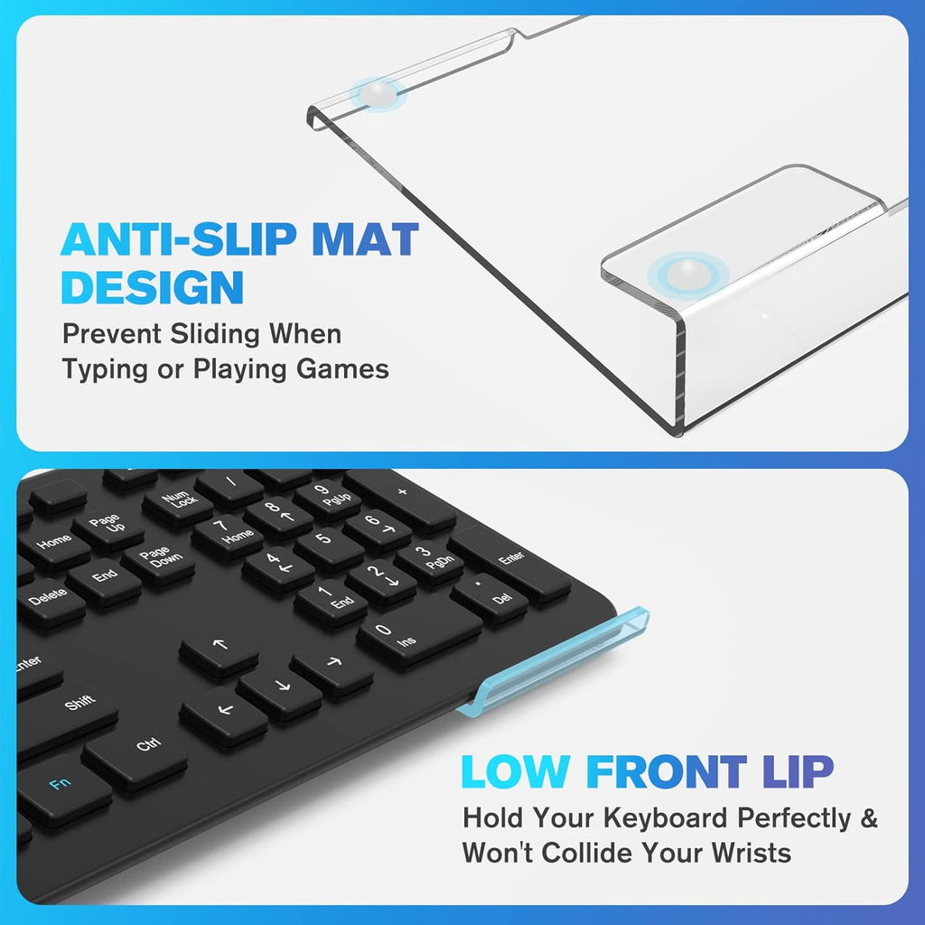 Clear Acrylic Adjustable Keyboard Stand W8356