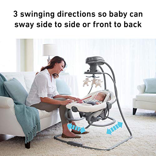 Removable Swing Seat Swing and Rocker with 6 Swinging Speeds U758894