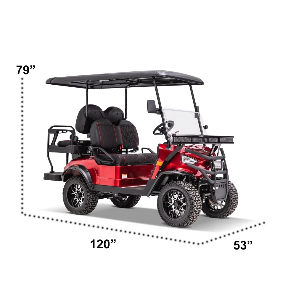 Red Electric Golf Cart W28799