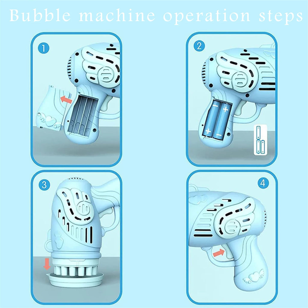Bubble Gatling Gun 23 Holes Automatic Bubble Blower M4811