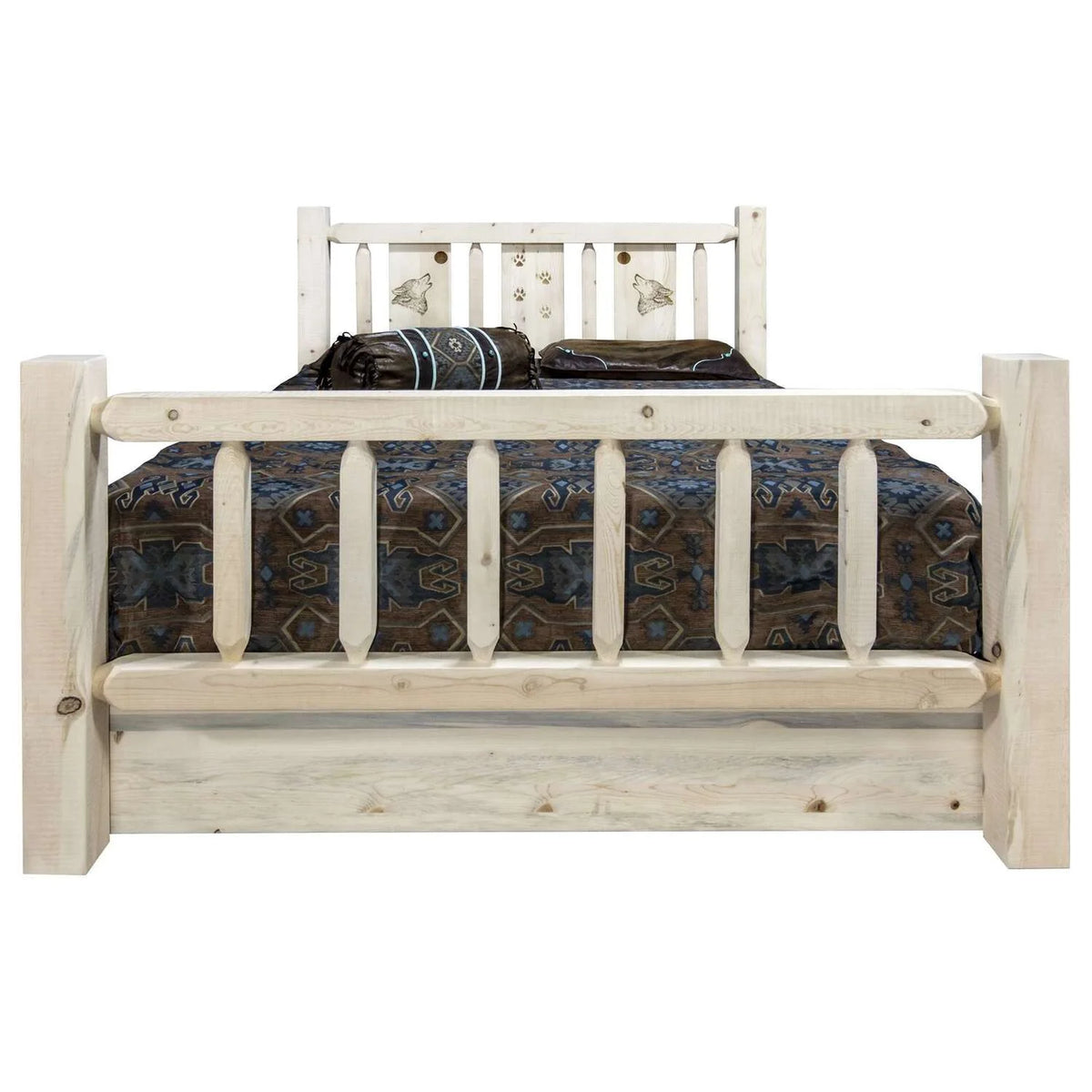 Solid Wood Queen Storage Bed P81759