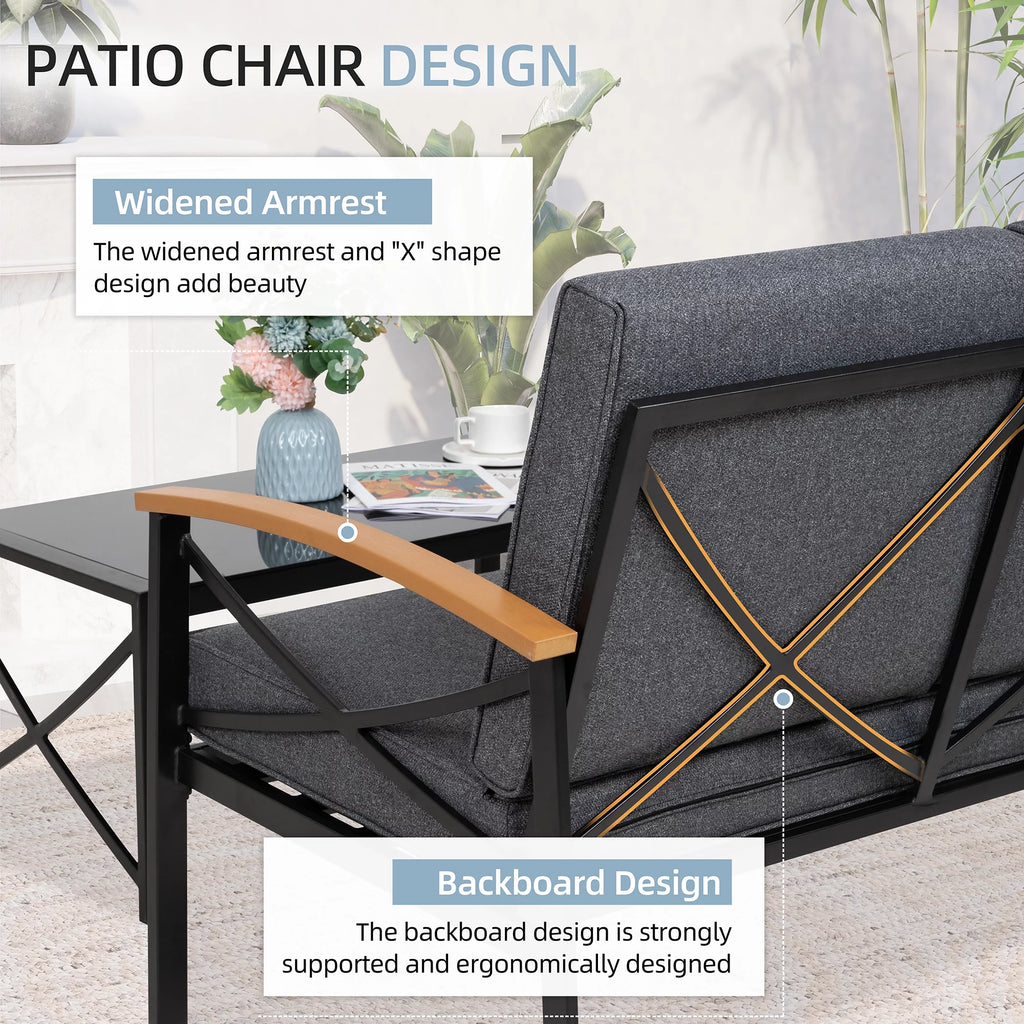 5 Piece Patio Conversation Sectional Set J768864