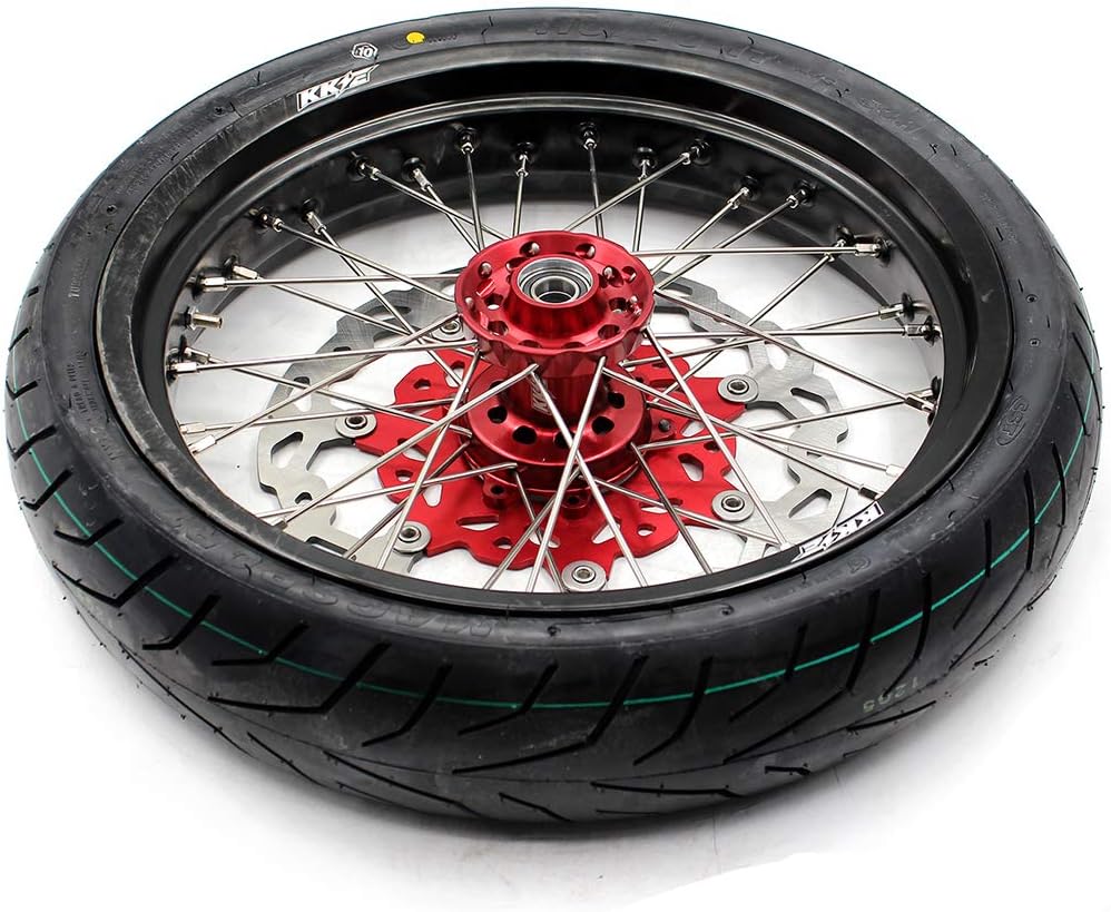 Red Hub Supermoto Wheels with CST Tires Z2460