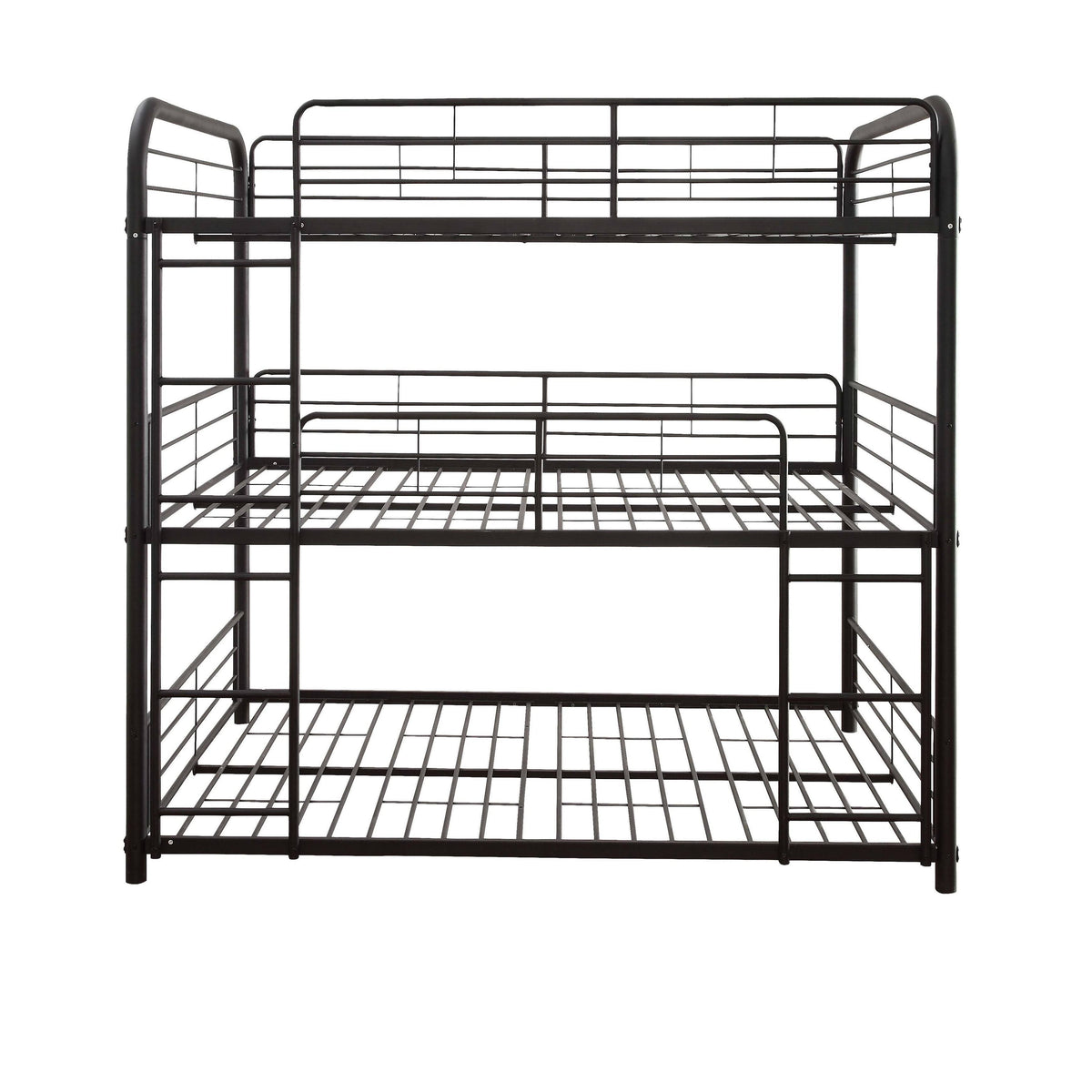 Triple Bunk Bed Full Sandy Black C38271