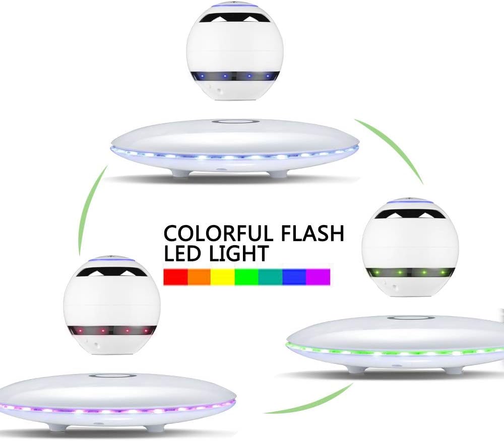 White Magnetic Levitating Bluetooth Speaker X32640