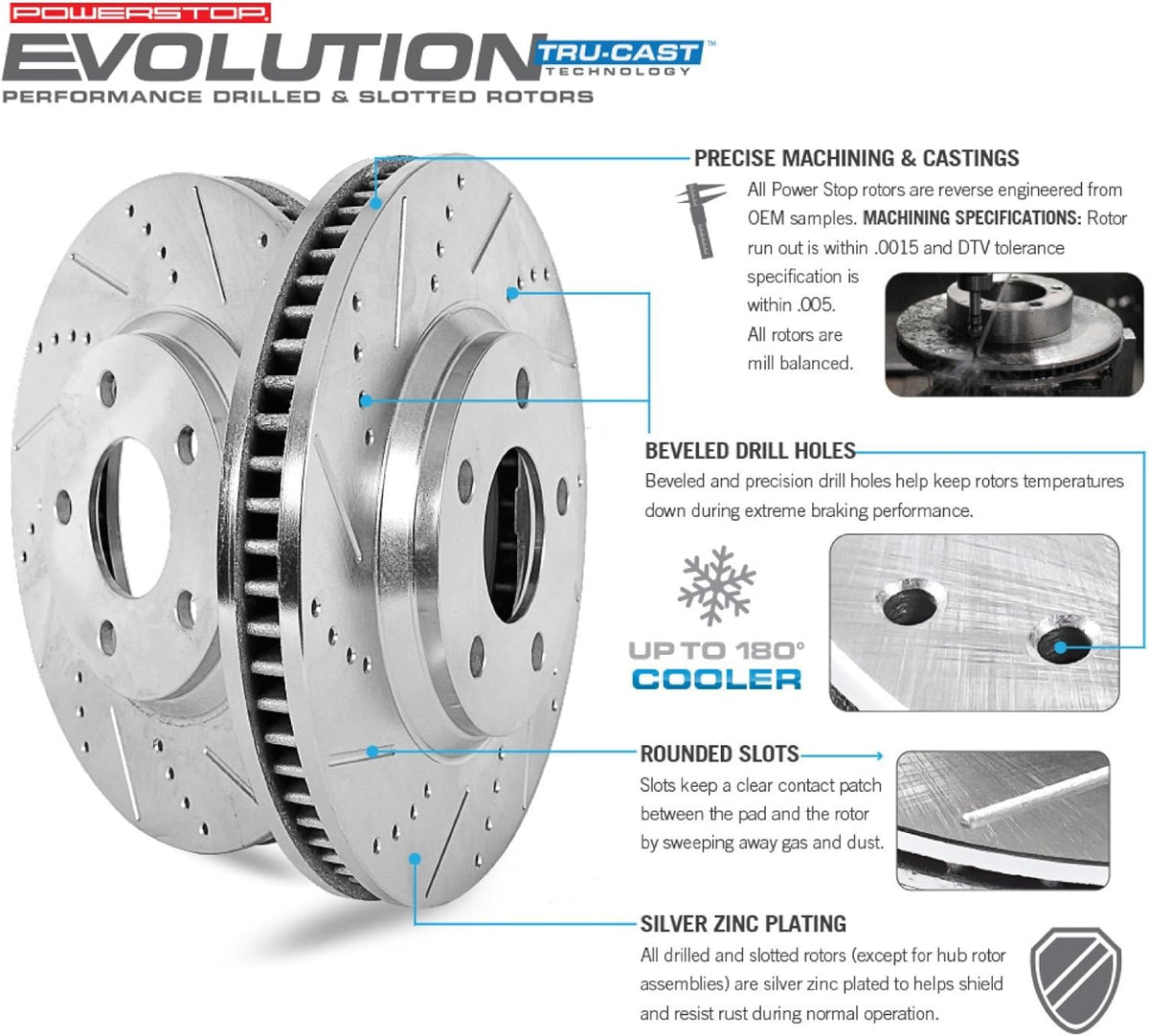 Front and Rear Carbon Fiber Brake Pads with Drilled & Slotted Brake Rotors Kit W48076