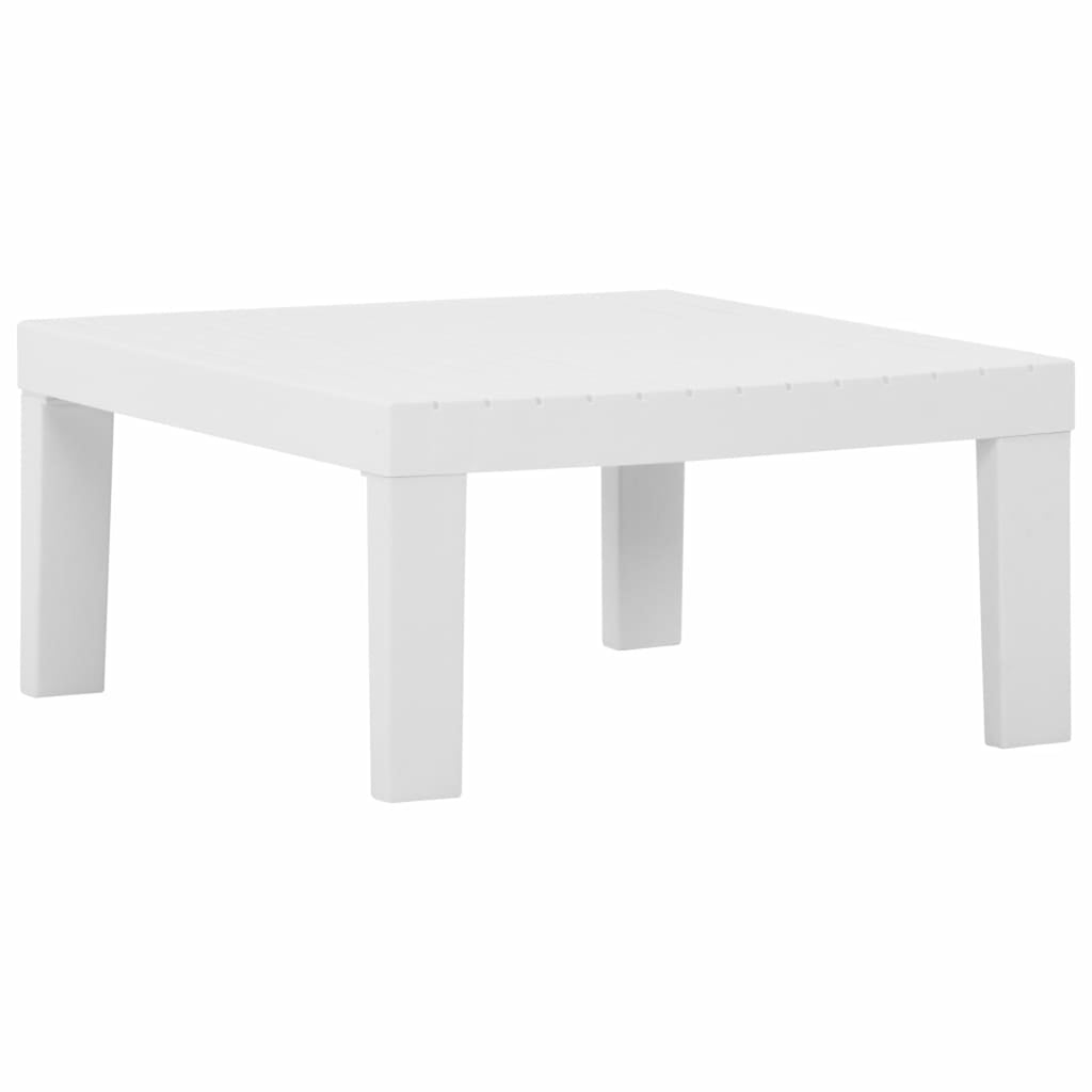 3 Piece White Outdoor Patio Lounge Set with Anthracite Cushions L34289