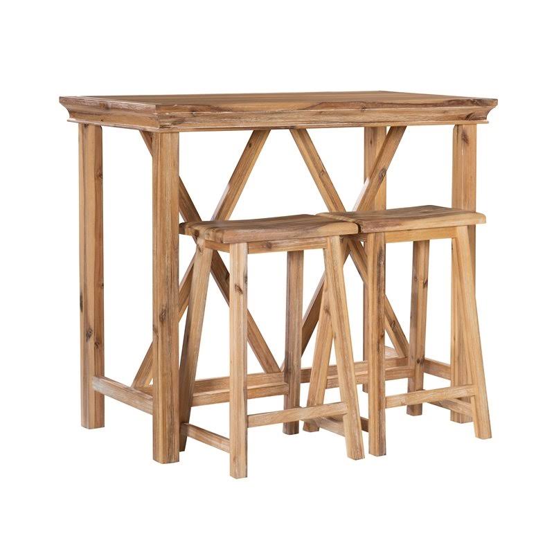 Three Piece Tavern Set in Natural Brown E817666