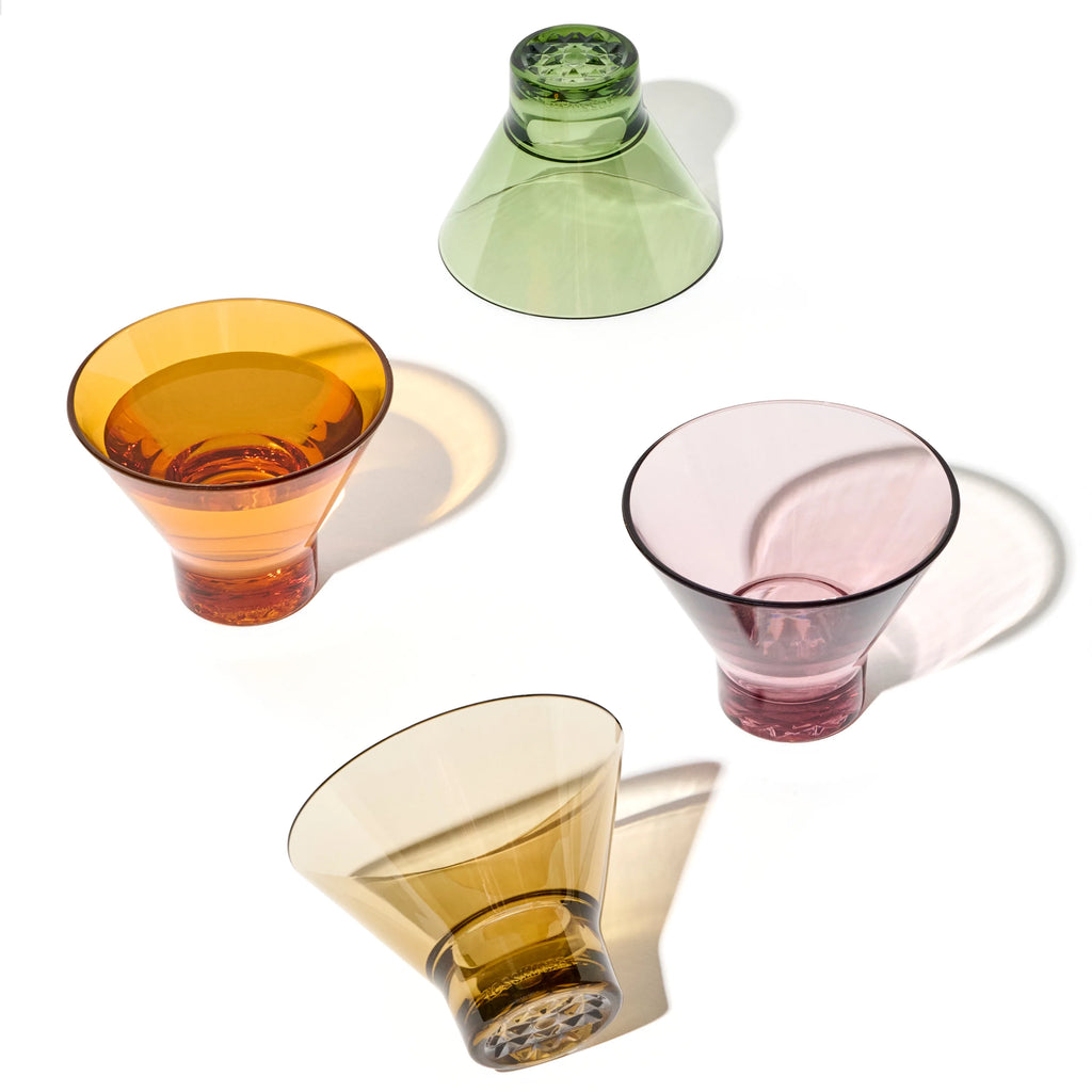 8oz Stemless Martini Glass 4 Pack X28578