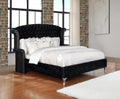 Black Tufted Upholstered California King Bed N97705