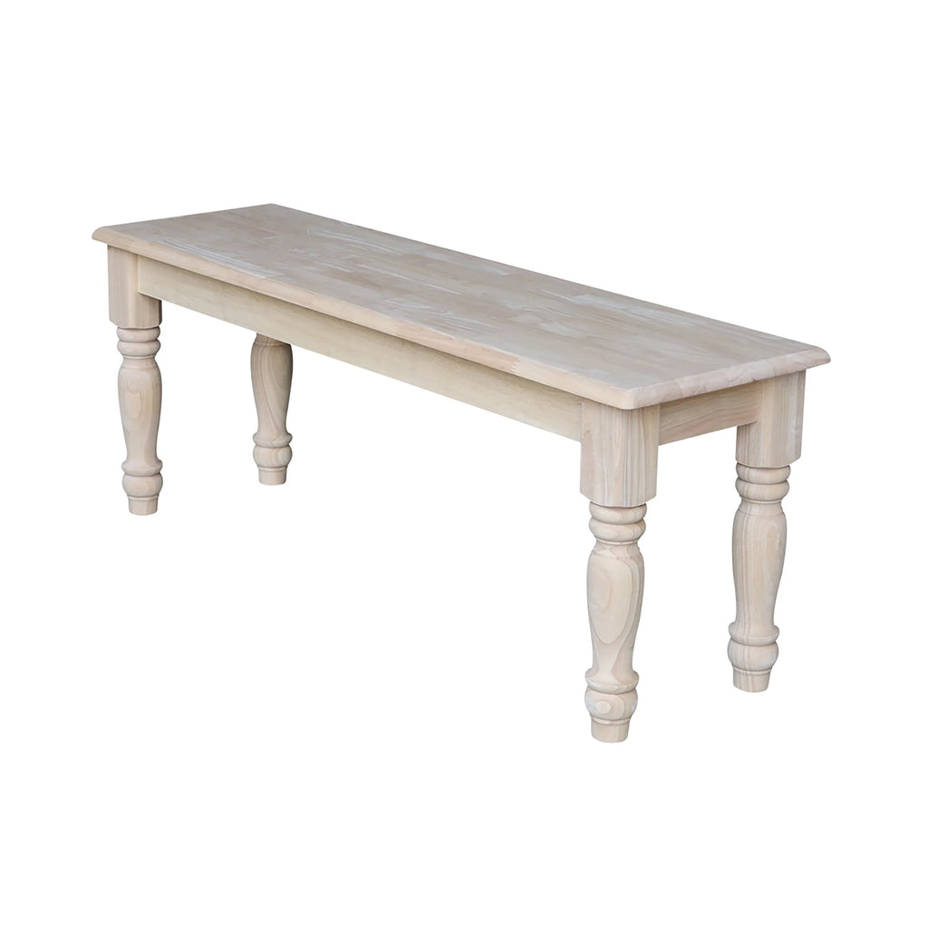Unfinished Farmhouse Bench U39582