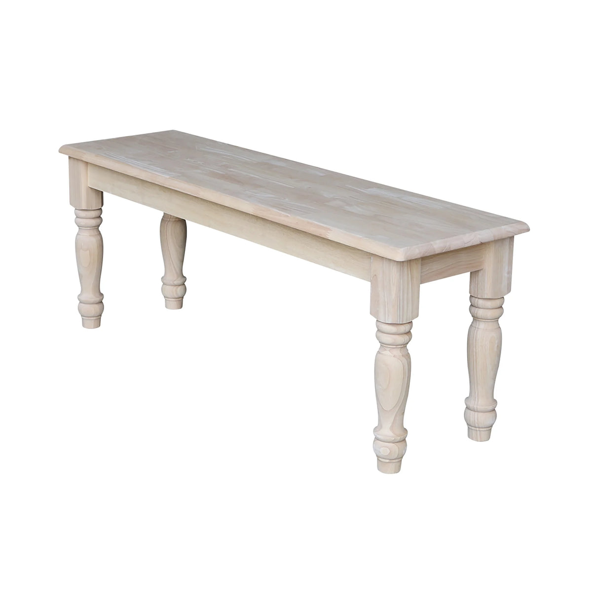 Unfinished Farmhouse Bench U39582