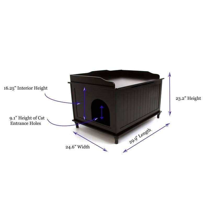 Black Jumbo Litter Box Enclosure L575