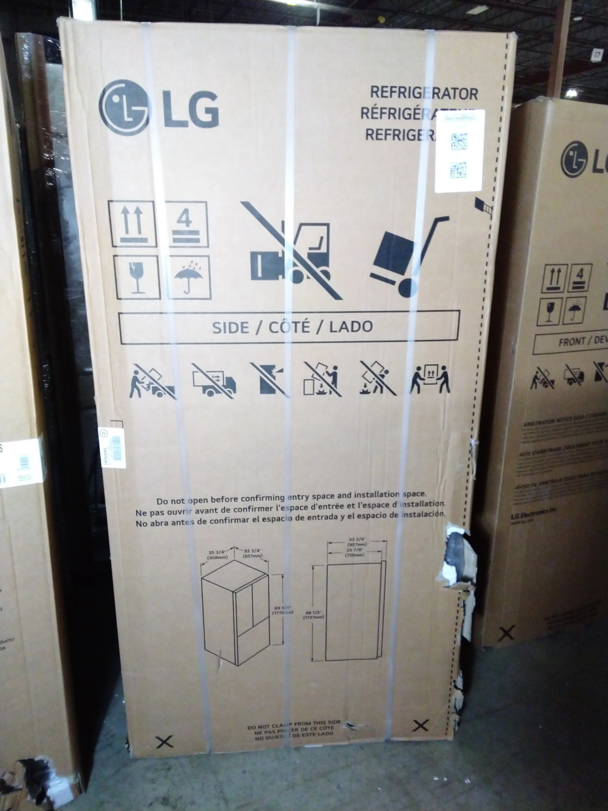 36 In. Smudge Resistant Stainless Steel French Door Refrigerator L45588