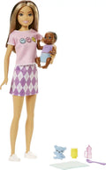 Argyle Skirt Doll with 2-Tone Hair, Baby Doll & 5 Pieces U483305