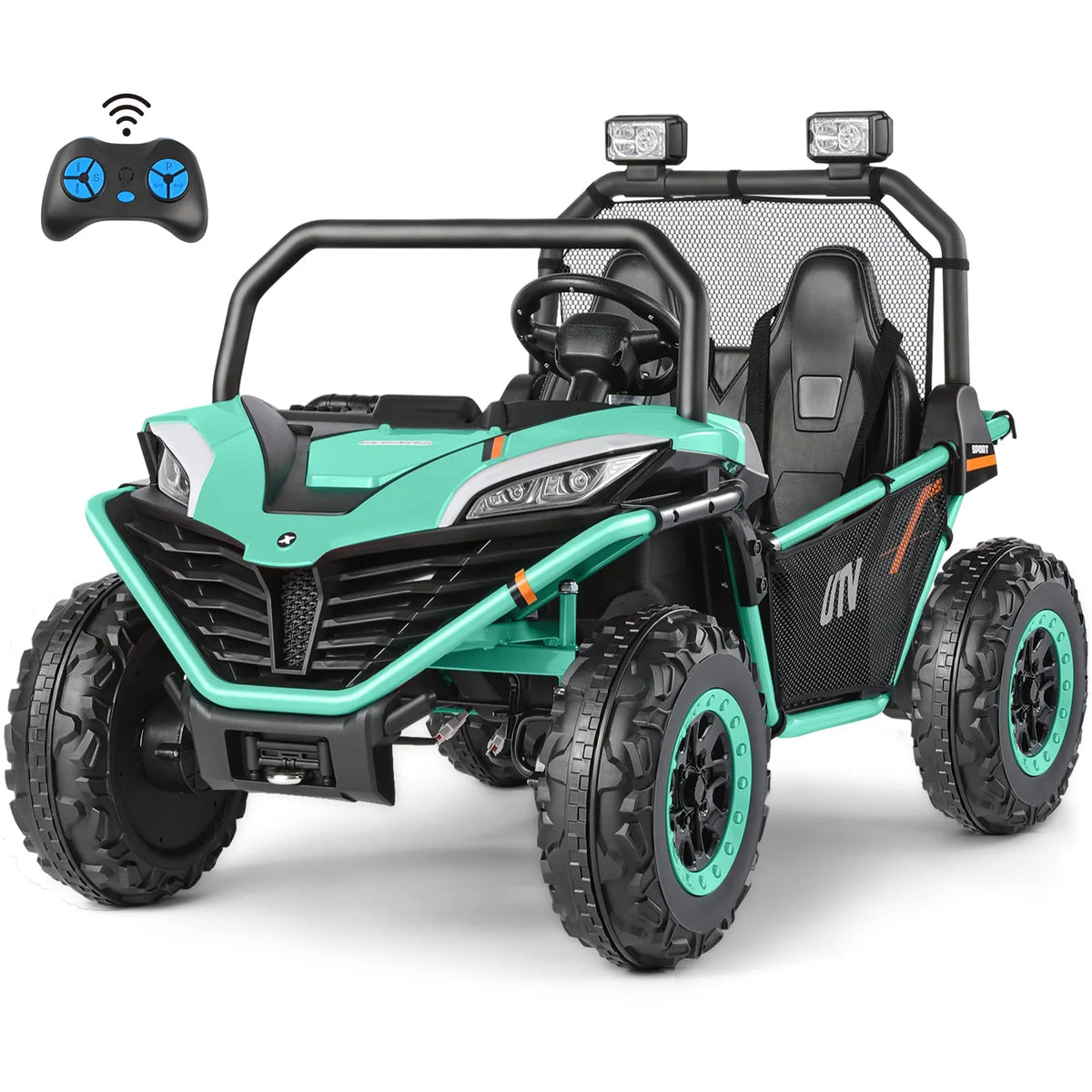 Blue 2 Seater 4WD Ride on Truck T756