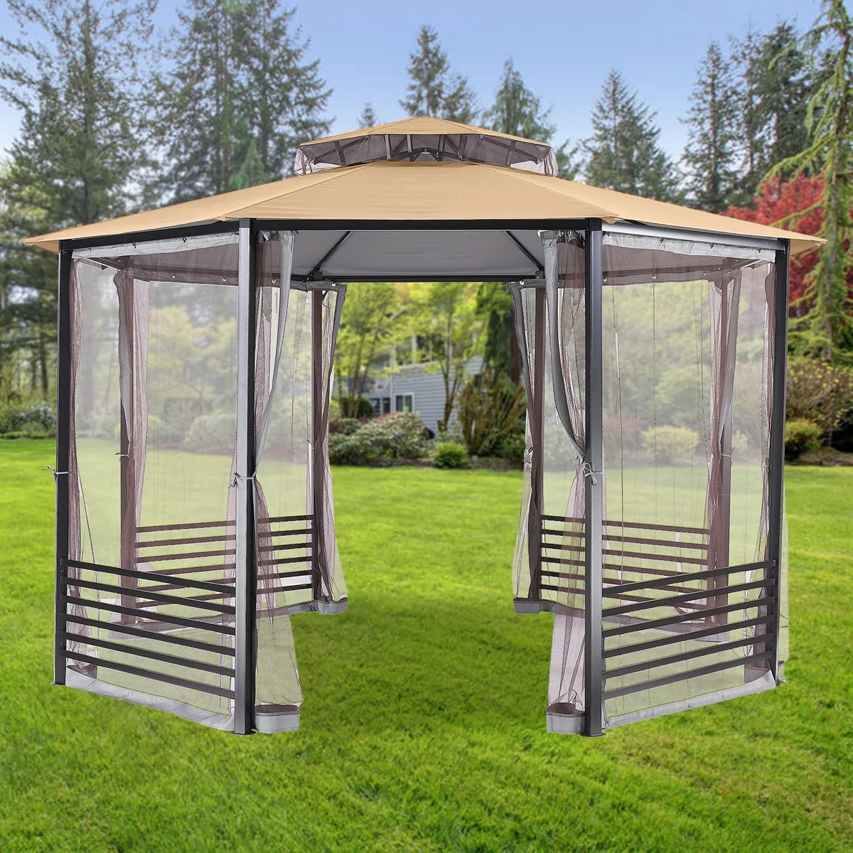 Replacement Canopy Top Cover for Hexagon Gazebo F837049