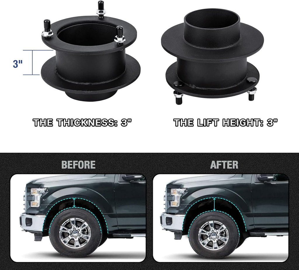 2 Front Leveling Lift Kits for 4WD Dodge Ram 1500 2500 3500 Trucks Q828913