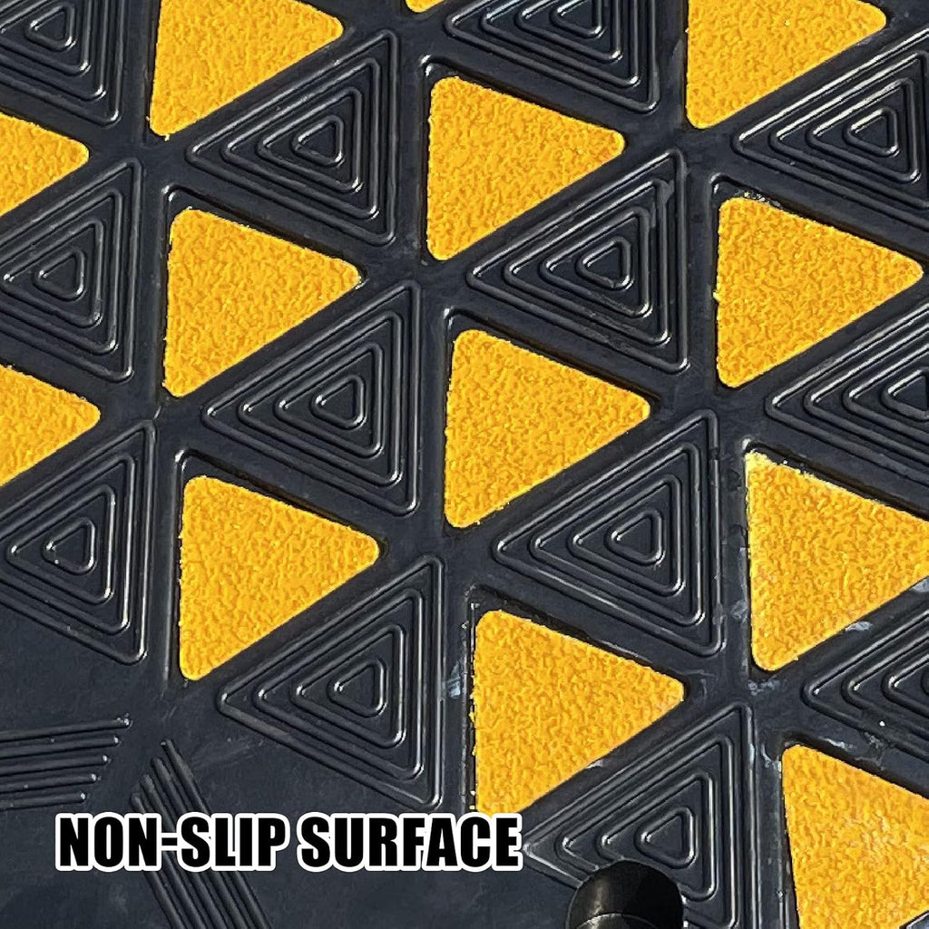 6 inch Rise Rubber Curb Ramp 23.5-in Width Non-Slip Heavy Duty Driveway Curb Ramps M9787