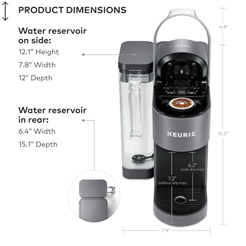 Single Serve K-Cup Pod Coffee Maker, 4 Brew Sizes, Black W64020