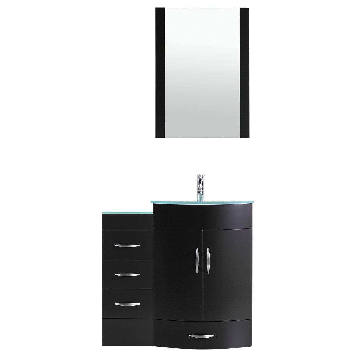 Black 36 Vanity Set with Sink Base and Drawer Base V819
