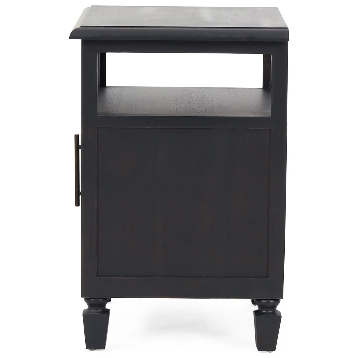 Rustic Acacia Wood and Cane Nightstand O5351