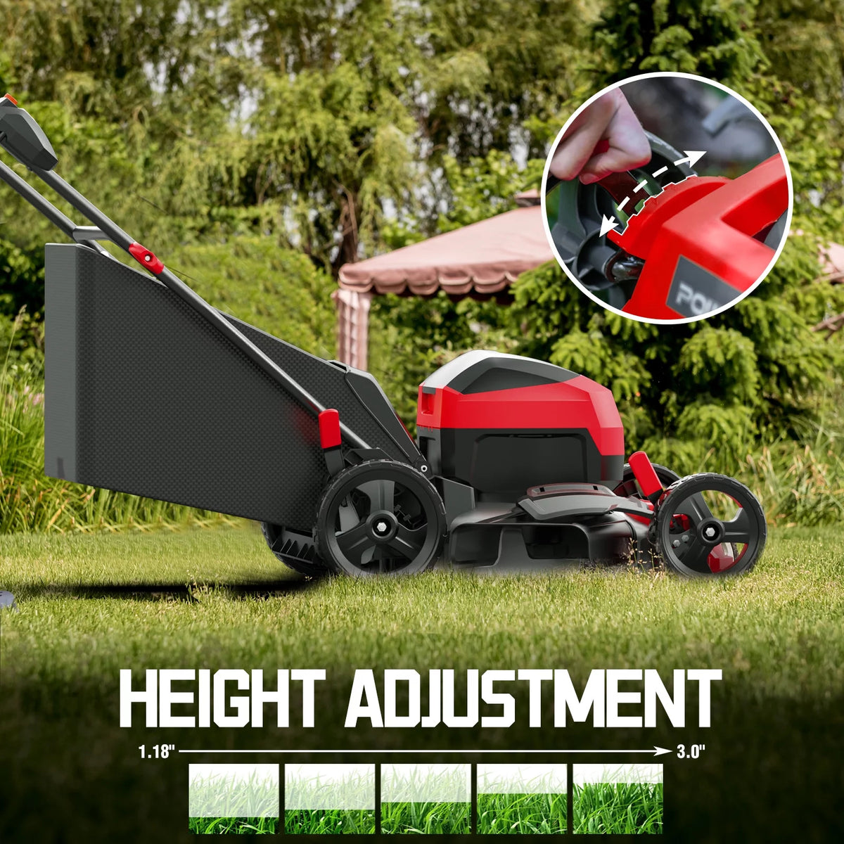 40V 17-inch Cordless Brushless Electric Push Lawn Mower H693698